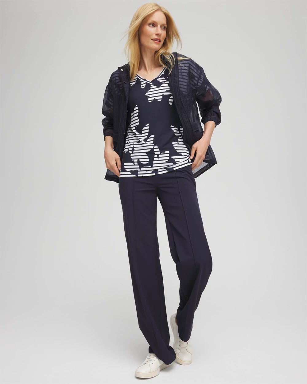 Floral Stripe Jacquard Shirt